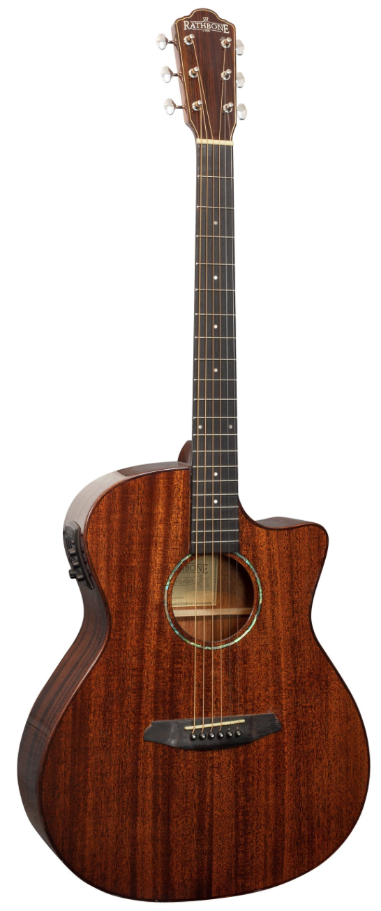 Rathbone R3mce mahogany cutaway Western gitaar met element