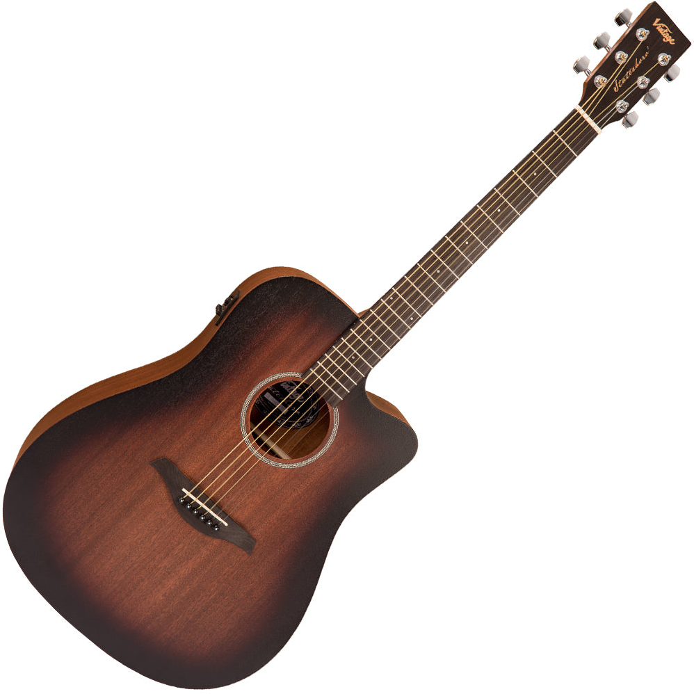 Vintage Statesboro ve440wk dlx Western gitaar met element