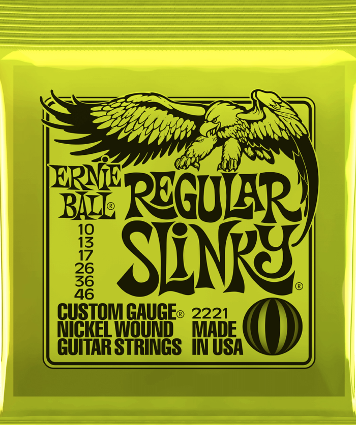 Ernie Ball 2221 regl slinky 0.10 Set voor elektrische gitaar
