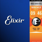 Elixir nanoweb 9-46 custom light 0.09 Set voor elektrische gitaar