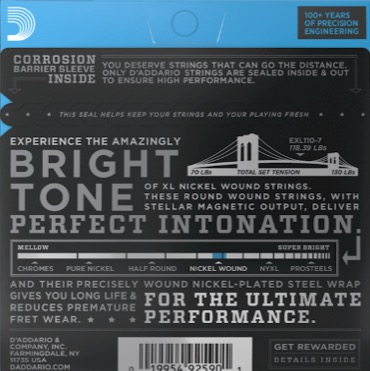 D'Addario exl110-7 Set 7 string snaren