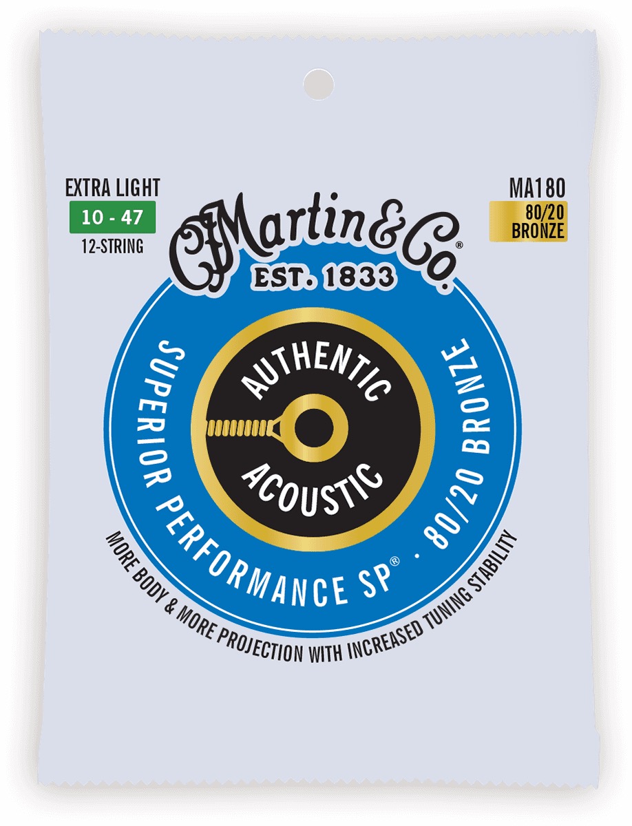 Martin MA180  0.10 Set 12 string voor western gitaar