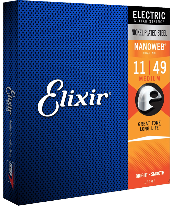 Elixir nanoweb medium 0.11 Set voor elektrische gitaar