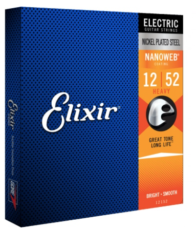 Elixir nanoweb medium 0.12 Set voor elektrische gitaar
