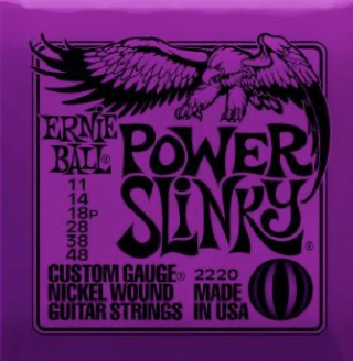 Ernie Ball 2220 power slinky 0.11 Set voor elektrische gitaar