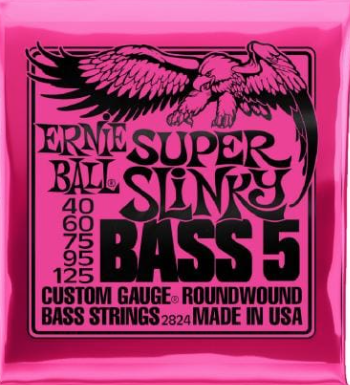 Ernie Ball 2824 slinky nickel Set 5 string bassnaren