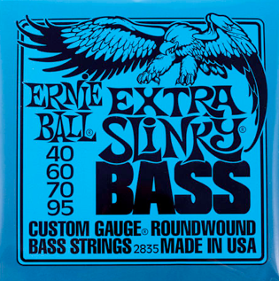 Ernie Ball 2835 extra slinky Set 4 string bassnaren