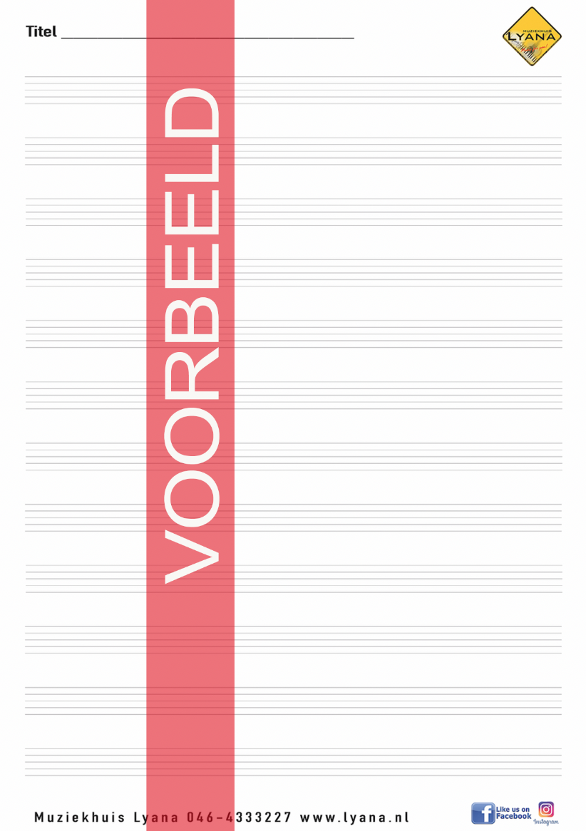 Lyana Noten Blok - Muziekpapier