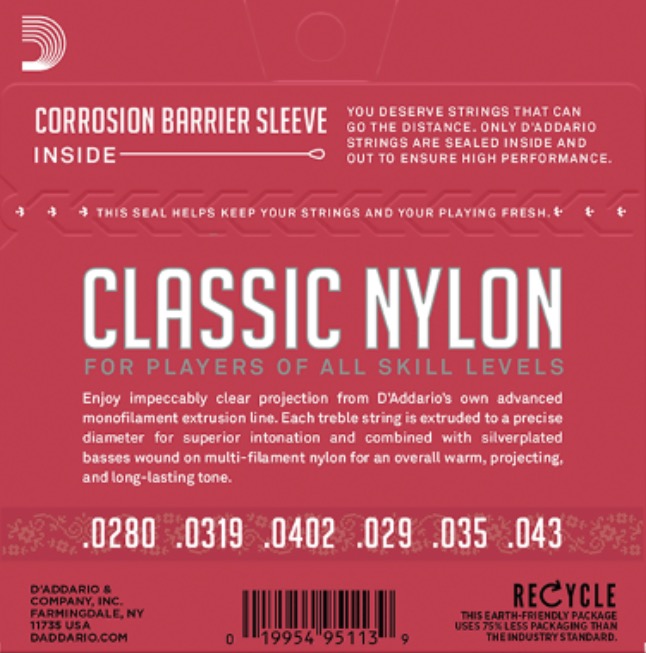 D'Addario ej27n classic nylon Set klassieke snaren