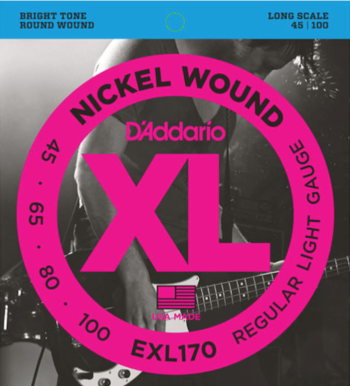 D'Addario exl170 Set 4 string bassnaren