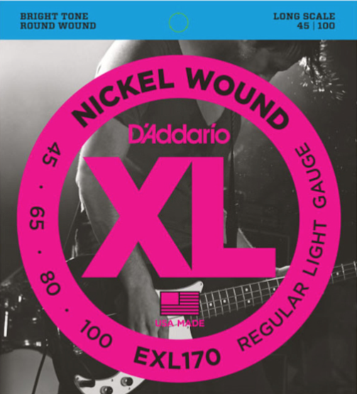 D'Addario EXL170 Set 4 string bassnaren