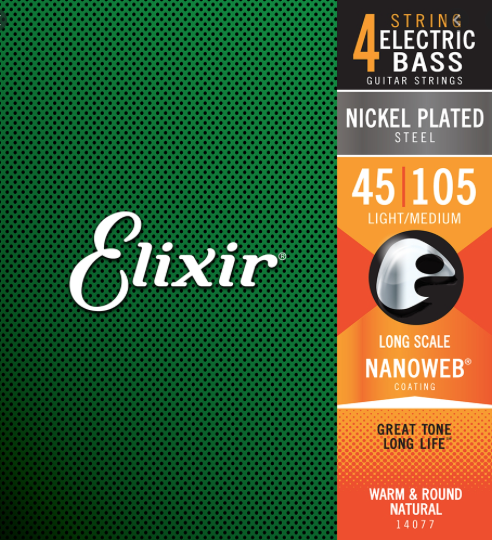 Elixir nanoweb light Set 4 string bassnaren
