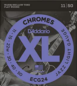 D'Addario ecg24 flat wound 0.11 Set voor elektrische gitaar