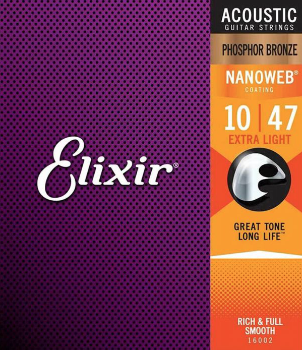 Elixir 0.10 nanoweb extra light 0.10 Set voor western gitaar