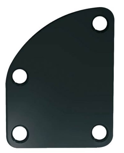 Blackhorn contoured 64,5x51,4mm  Contoured neck plate