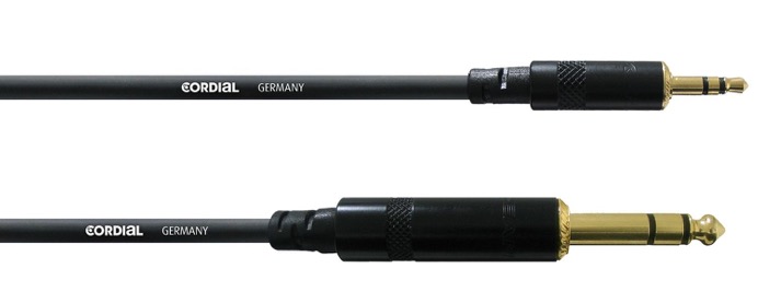Cordial (Fairline) cfm3wv 3m 6.3 stereo jack male - 3.5 stereo jack male