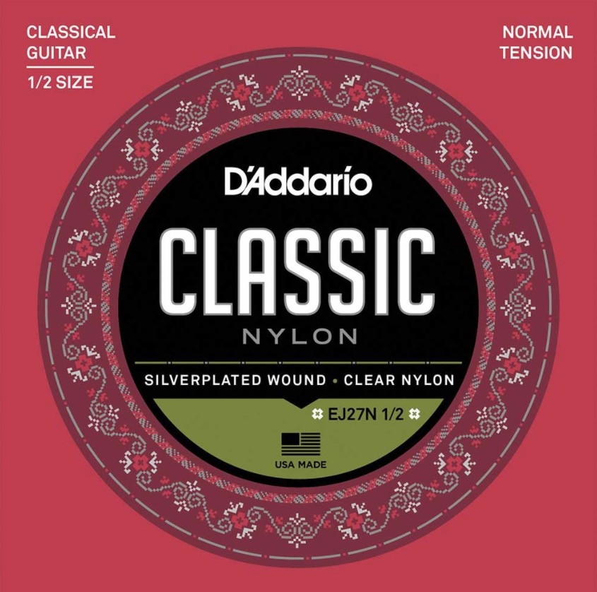 D'Addario ej27n 1/2 size classic nylon Set klassieke snaren