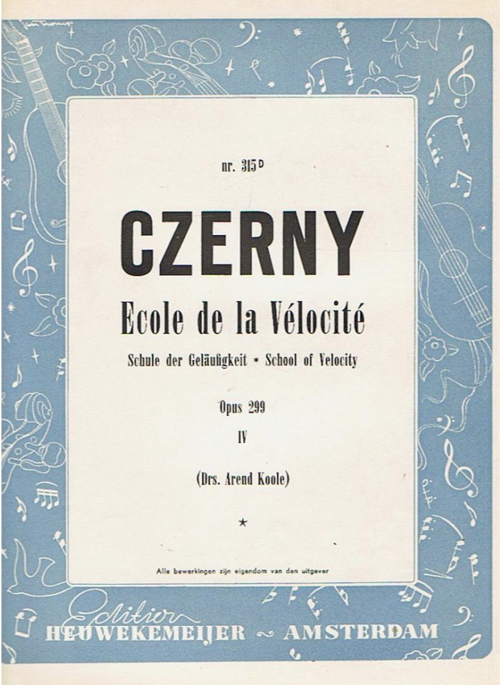 Ecole de la velocite - Czerny - Deel 4