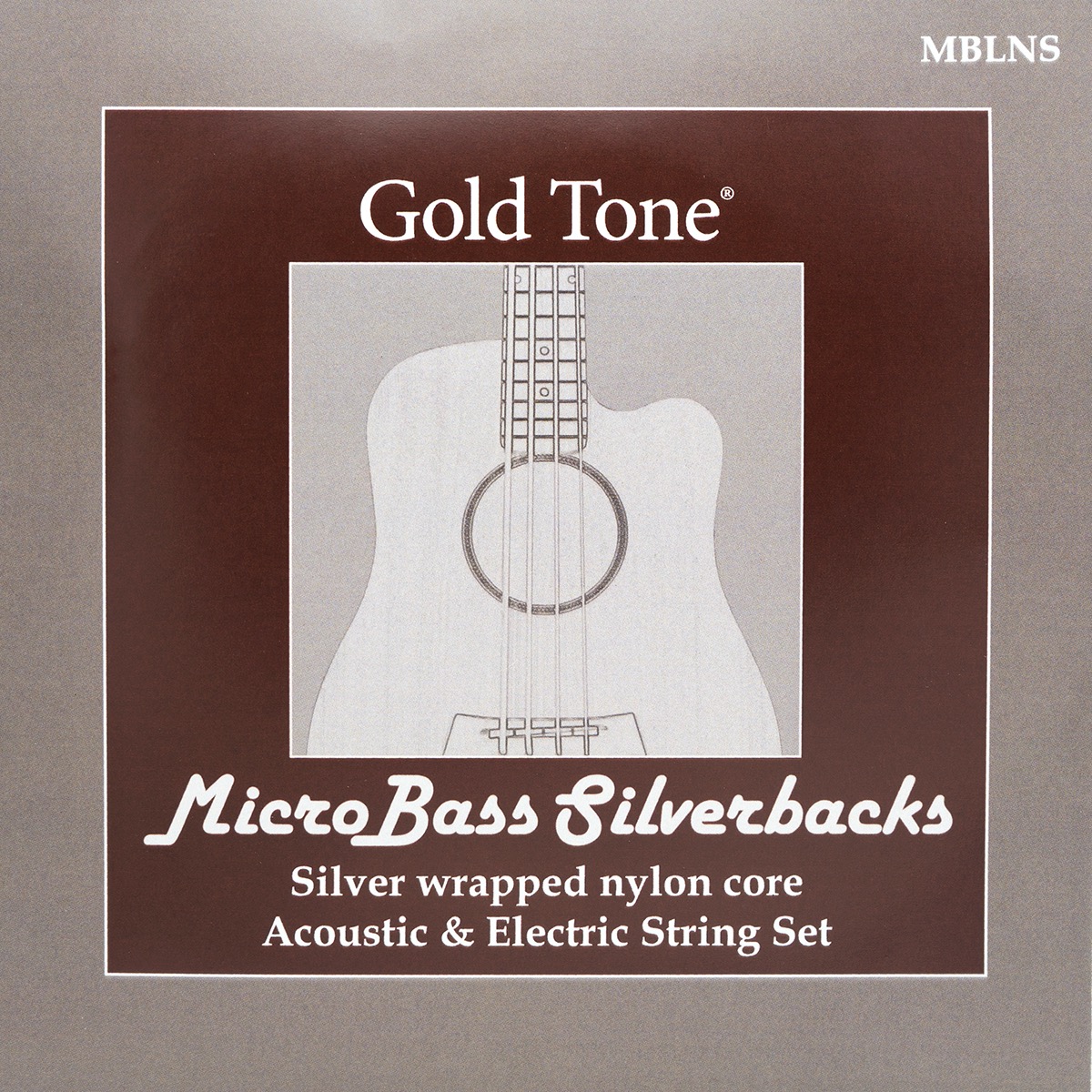 Gold Tone mblns Micro bass silverbacks Set acoustic 4 string bassnaren
