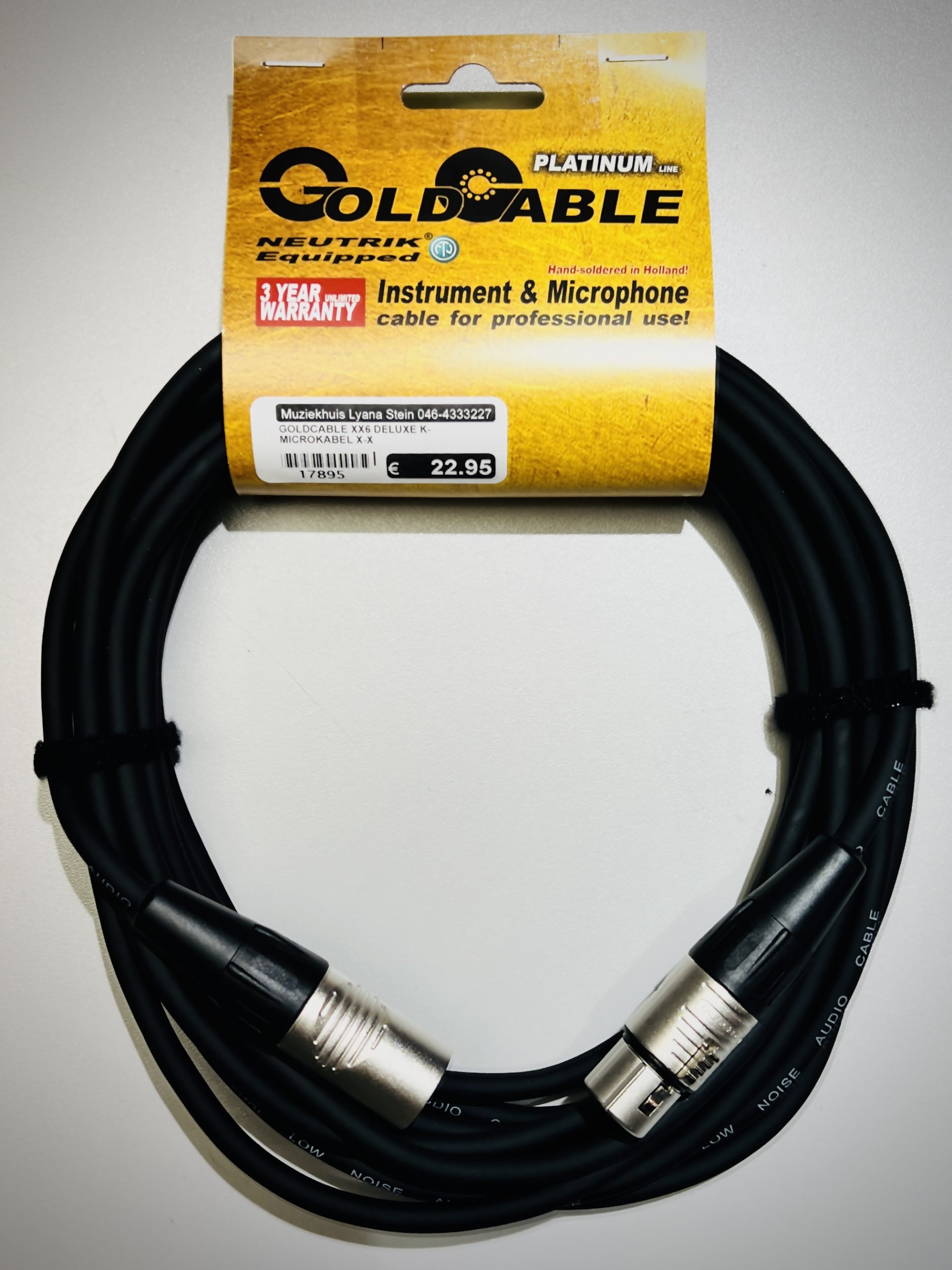 GoldCable xx6 deluxe Microfoonkabel 6m