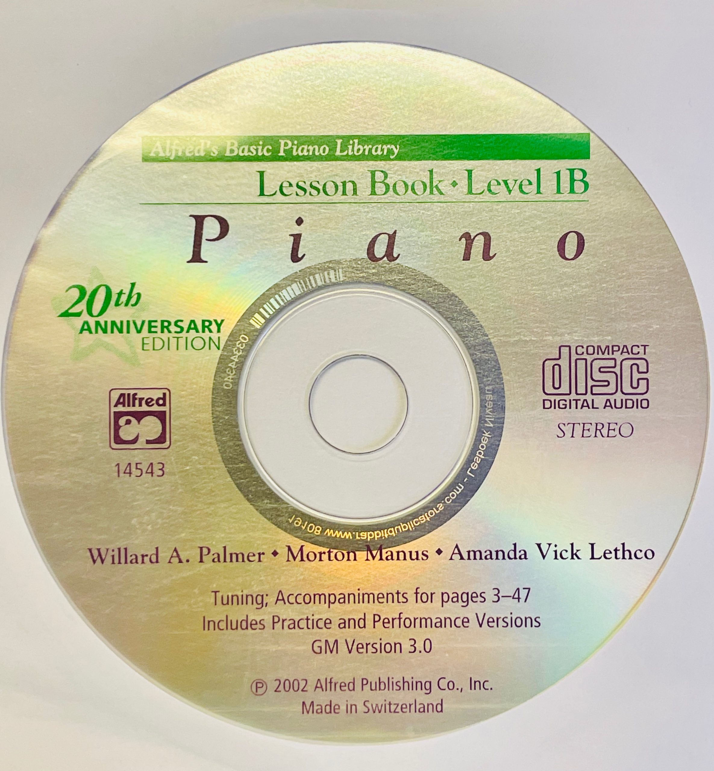 Piano libr. lesboek CD - Alfred Basic - Deel 1b