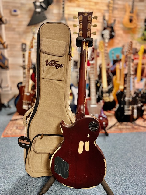 Vintage Les Paul Icon V100MRTRB bag Electrische gitaar