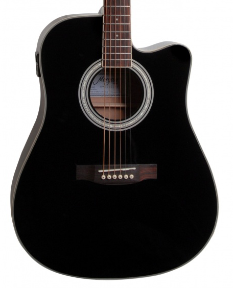 Morgan w104ce blk dlx Western gitaar met element
