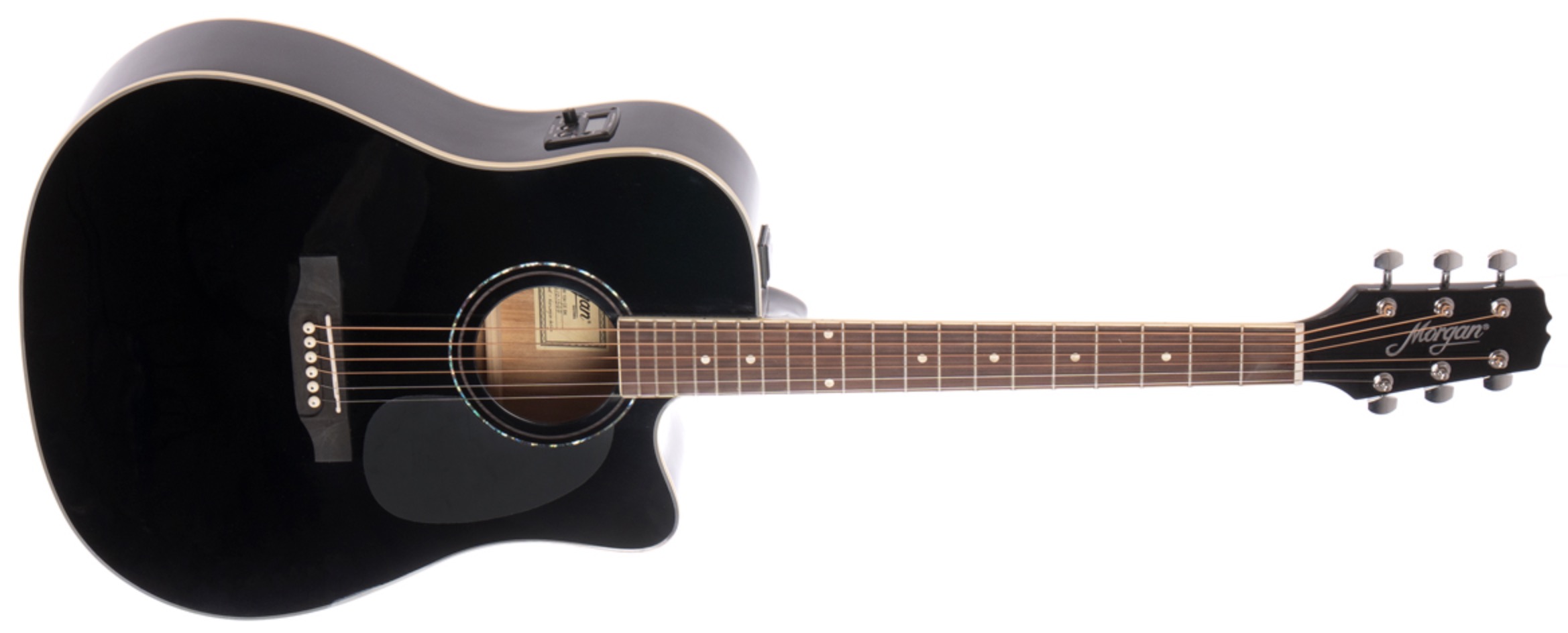 Morgan W104ce blk dlx Western gitaar met element