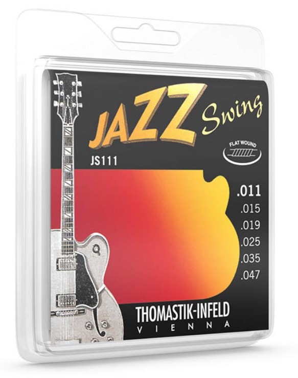 Thomastik JS111 jazz swing Flatround set voor elektrische gitaar