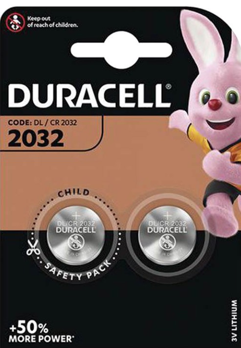 Duracell CR2032 p/st Knoop cel