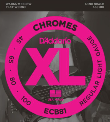 D'Addario ECB81 (flatwound) Set 4 string bassnaren