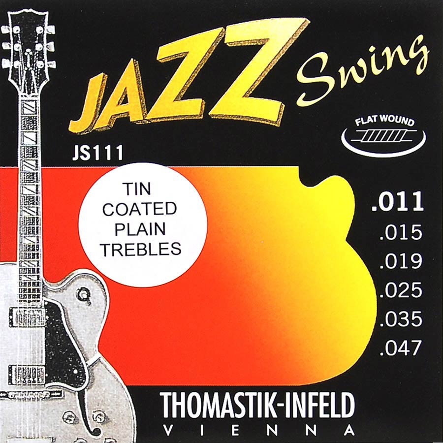 Thomastik JS111T jazz swing Flatround set voor elektrische gitaar