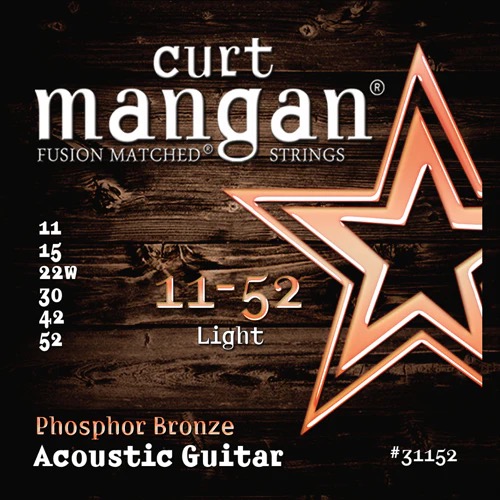 Curt Mangan 0.11 Phosphor Bronze set - 31152 0.11 Set voor western gitaar