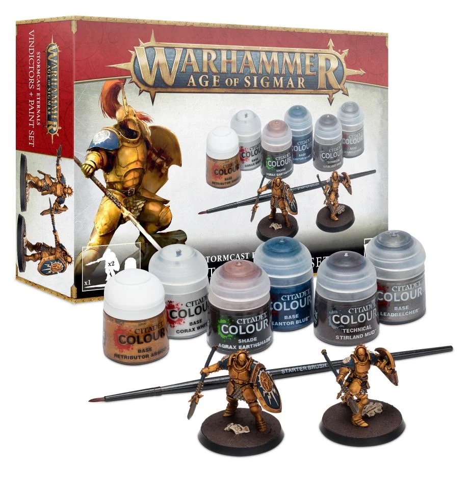 Warhammer Vindictors + Paint set Miniatures + Paints