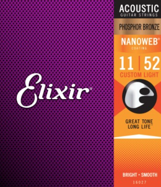 Elixir 0.11 nanoweb custom light 0.11 Set voor western gitaar