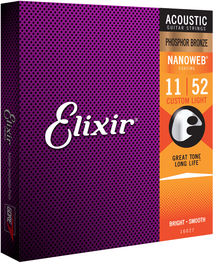 Elixir 0.11 nanoweb custom light 0.11 Set voor western gitaar