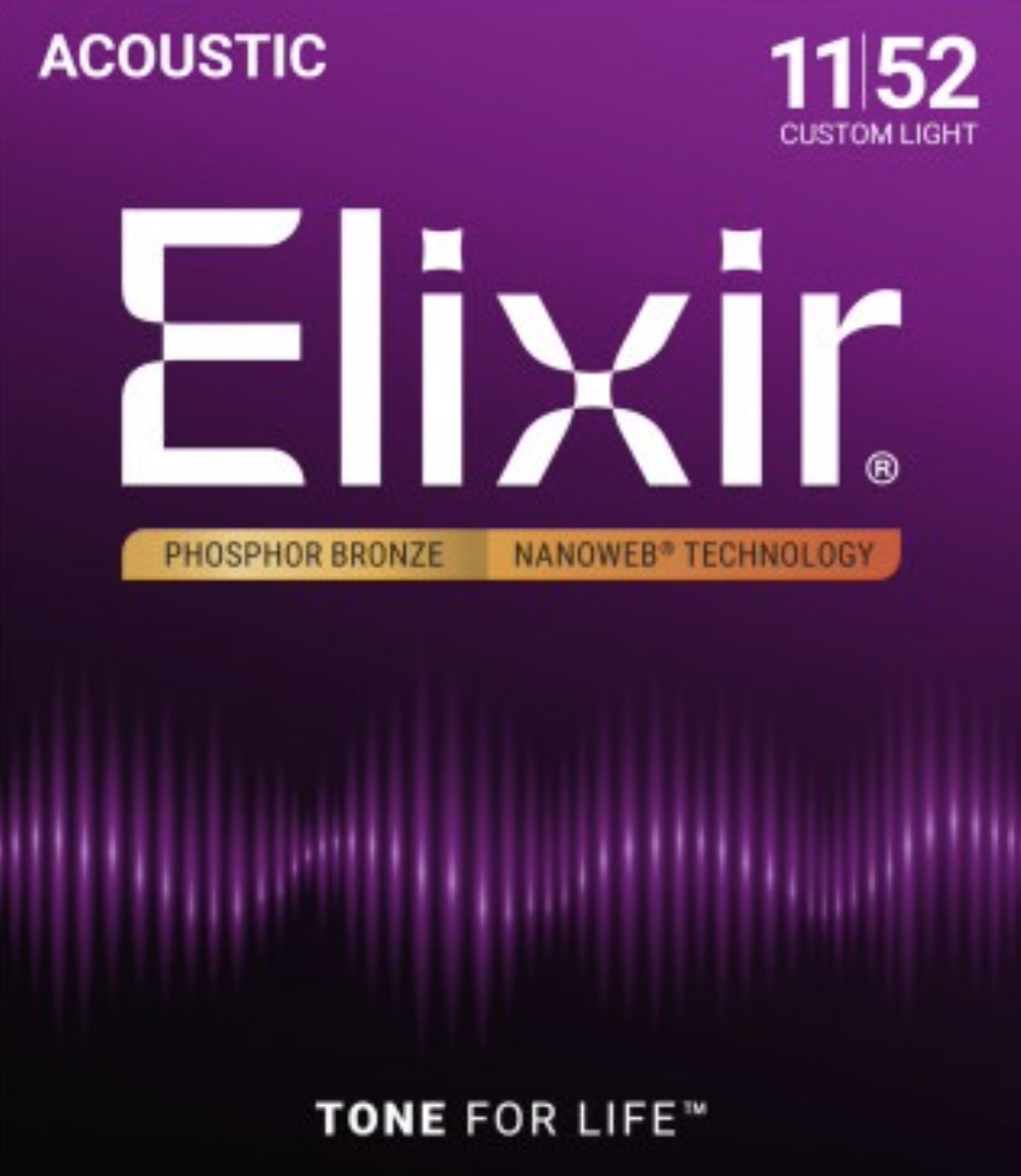 Elixir 0.11 CEL16027 Nanoweb Custom Light 0.11 Set voor western gitaar