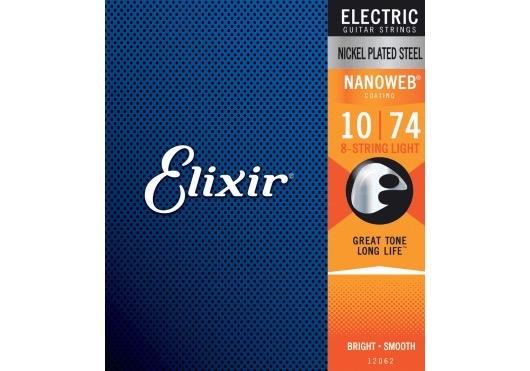 Elixir 8-string 12062 nanoweb Set 8 string snaren