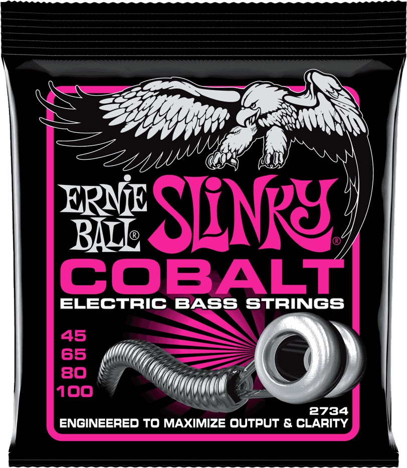 Ernie Ball 2734 slinky cobalt 45-100 Set 4 string bassnaren