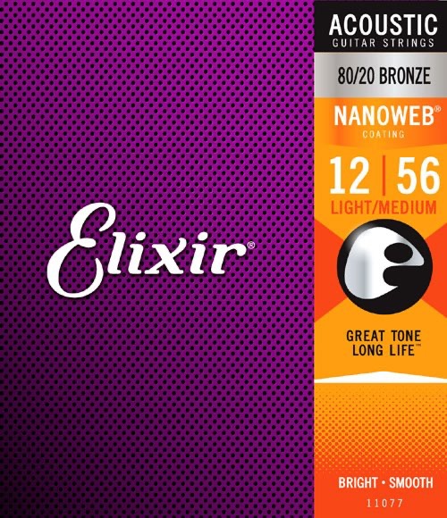 Elixir 0.12 - 0.56 nanoweb 0.12 Set voor western gitaar