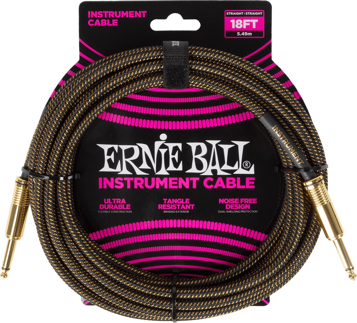 Ernie Ball EEB 6432 woven 5,5m gitaarkabel