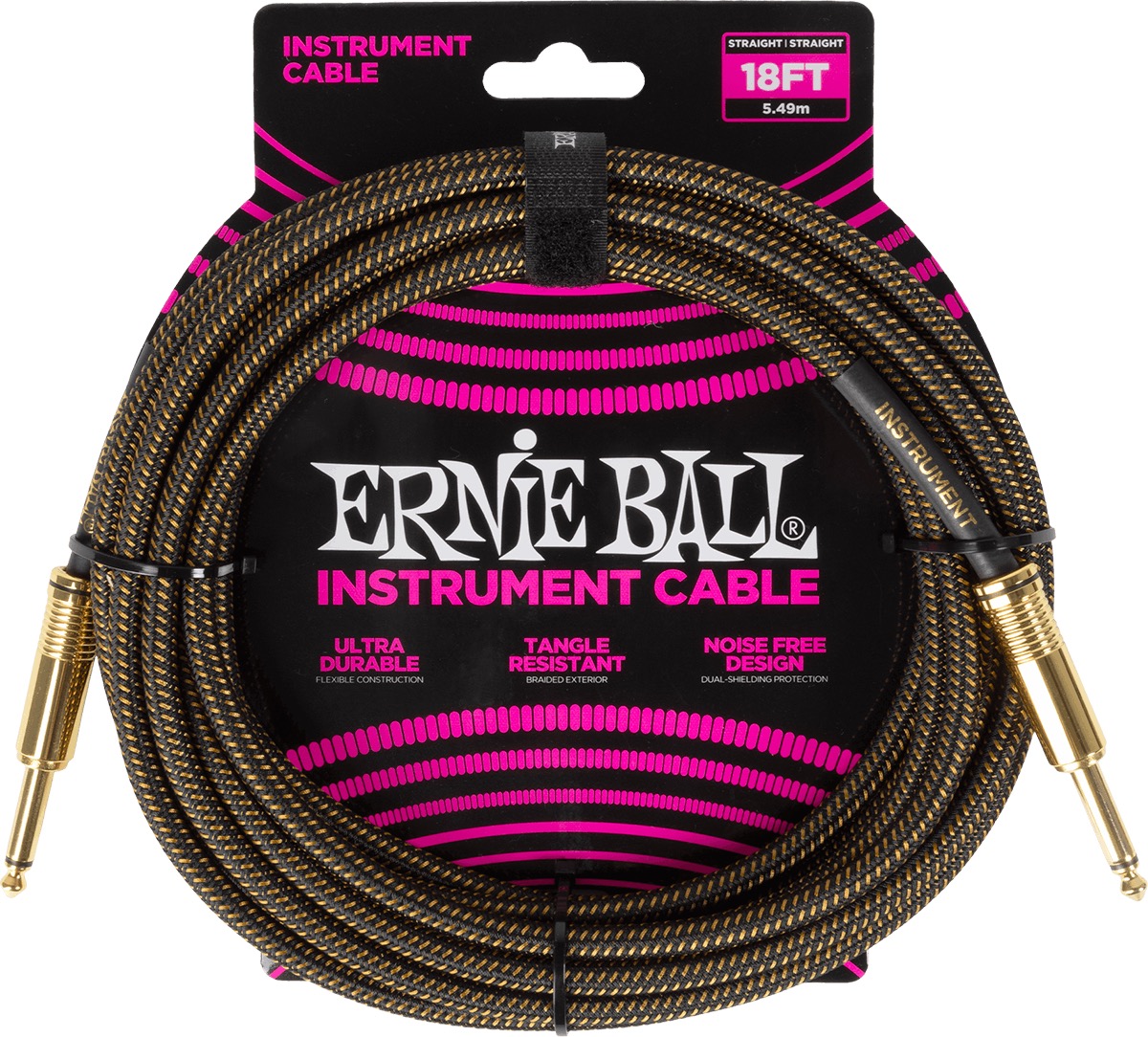 Ernie Ball EEB 6332 woven 5,5m gitaarkabel