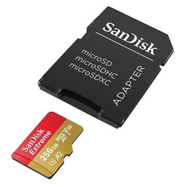 Sandisk 256 Micro SD extreme + adapter Geheugenkaart