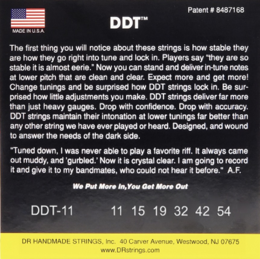 DR DDT-11 Drop Down Tuning 0.11 Set voor elektrische gitaar