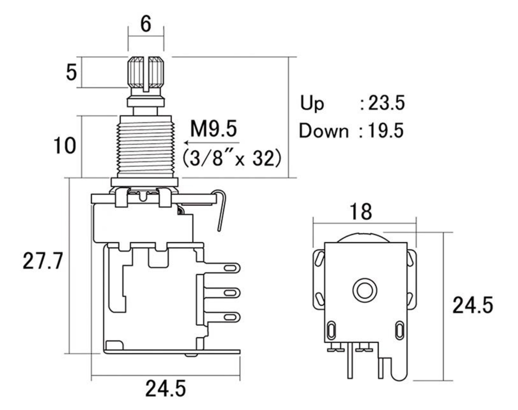 Push / Push All Parts 250k (b) lin Push-Pull 250k