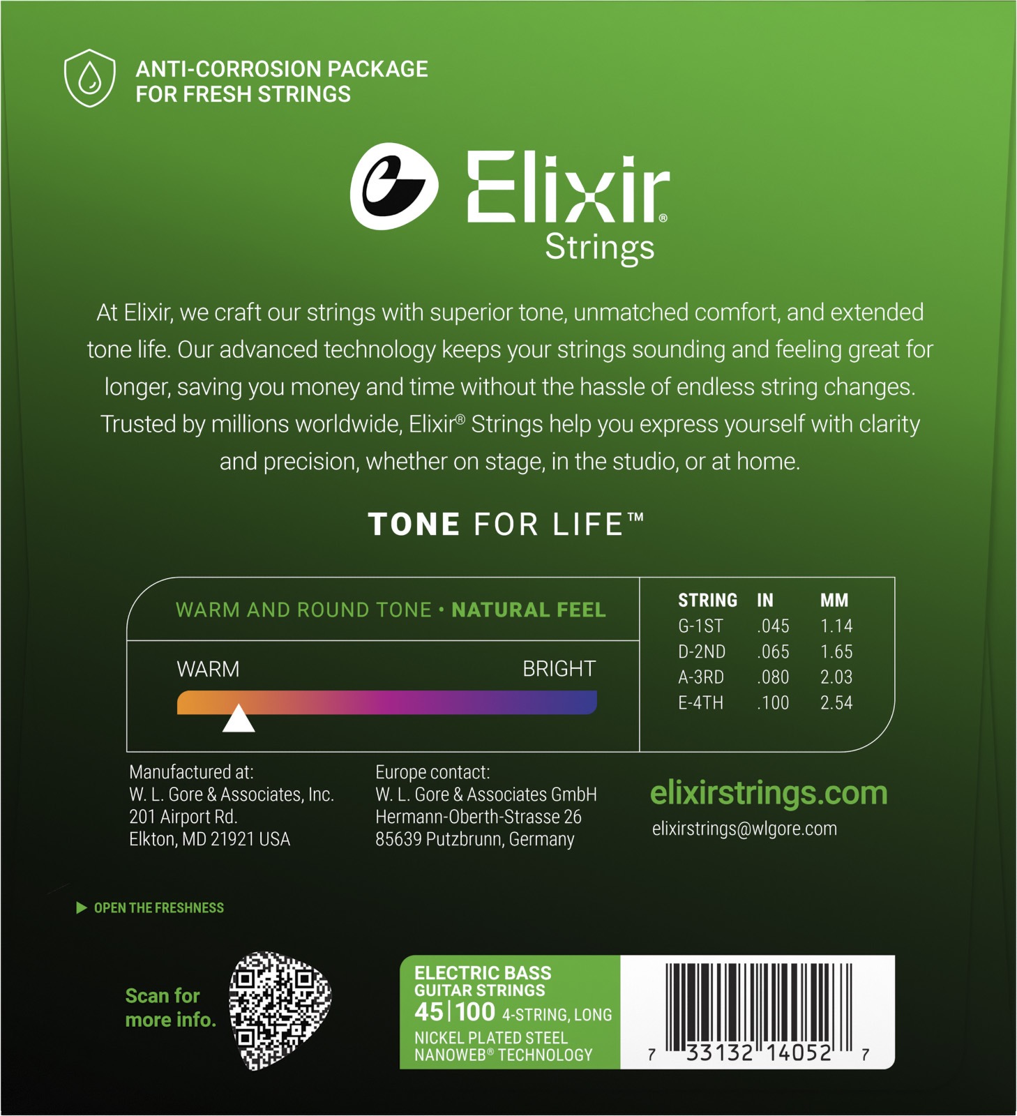 Elixir 14052 Set 4 string bassnaren