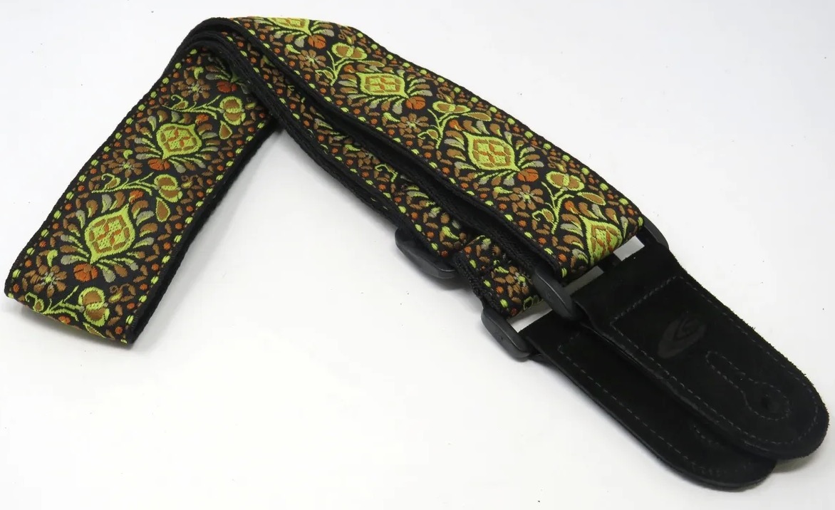 Leathergraft Liverpool Jacquard Lederen gitaarriem