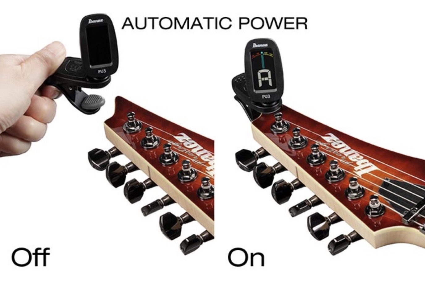 Ibanez PU3-BK Clip tuner