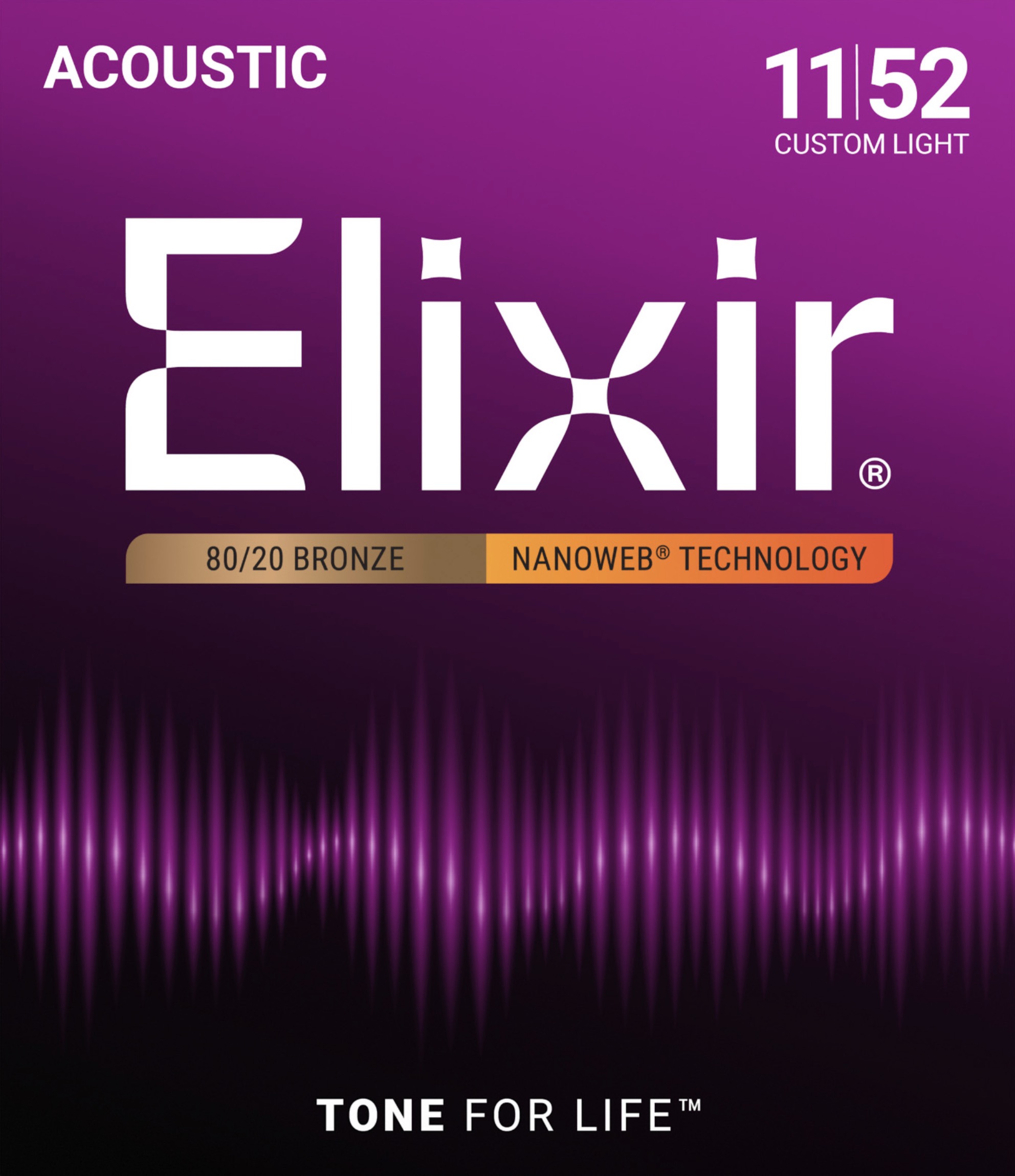 Elixir 0.11 CEL11027 Nanoweb Custom Light 0.11 Set voor western gitaar