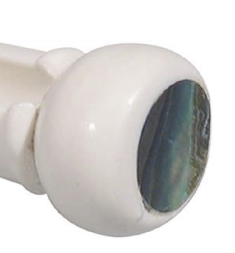 Blackhorn Black 'n pearl 5mm Kamstekker wit met stip